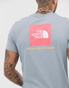 The North Face Red Box T-shirt In Gray/pink - Gray
