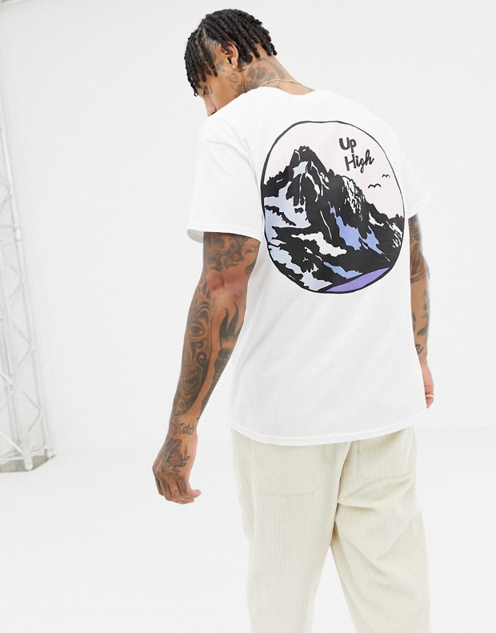 New Love Club Peak Back Print T-shirt - White