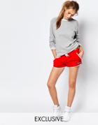 Ellesse Mini Shorts With Contrast Piping - Red