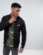 Defend London Jersey Bomber Jacket In Black - Black