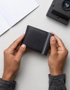 New Look Wallet With Elastic Strap In Black - Black