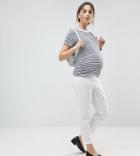 Asos Maternity Tailored Linen Cigarette Pants - White