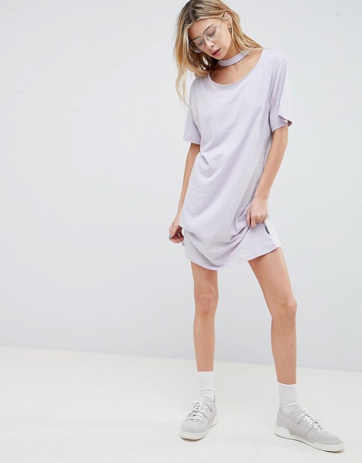 Cheap Monday Belong Neck Strap Shift Dress - Purple