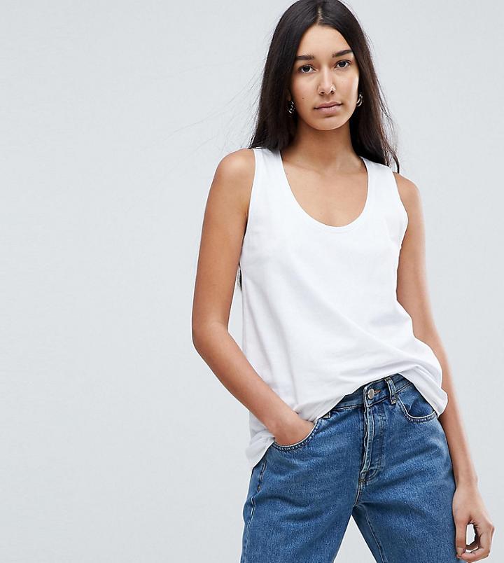 Asos Tall Longline Tank - White