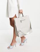 Claudia Canova Top Handle Box Tote Bag In Gray