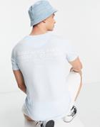 Avant Garde Back Print T-shirt In Sky Blue