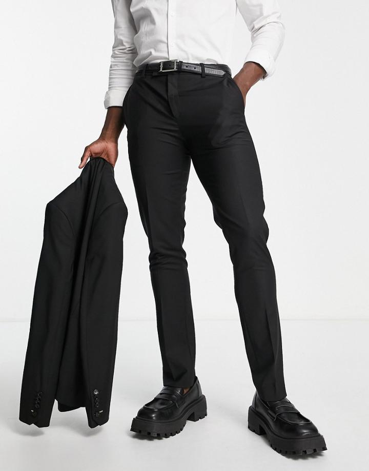 Twisted Tailor Ellroy Skinny Fit Suit Pants In Black