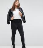 New Look Curve Lace Up Side Jegging - Black