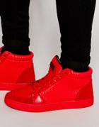 Criminal Damage Rocky High Top Sneakers - Red