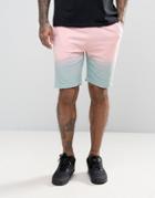 Asos Skinny Shorts In Dip Dye - Pink