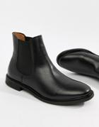 Selected Femme Leather Chelsea Boots-black
