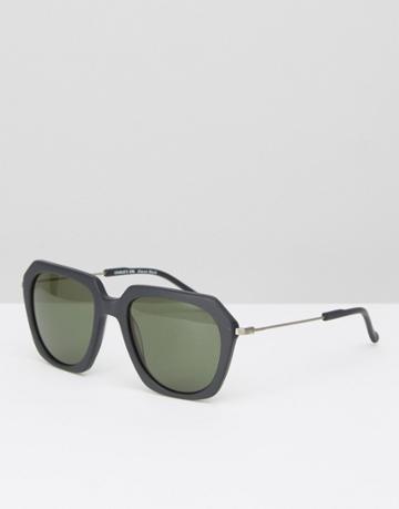 Kaibosh Square Frame Sunglasses - Black