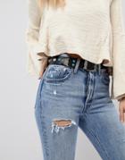Asos Western Turquoise Stone Waist & Hip Belt - Black