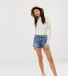 Asos Design Denim Relaxed Short In Vintage Blue