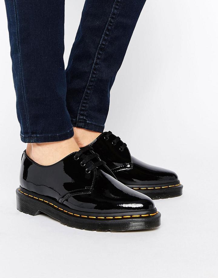 Dr Martens Dupree 3 Eye Point Flat Shoes - Black