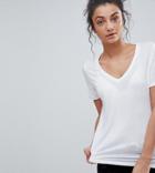 Asos Tall V-neck Swing T-shirt - White