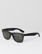 Selected Homme Round Sunglasses In Black - Brown