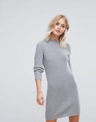 Esprit Knitted Mini Dress - Gray