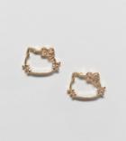 Hello Kitty X Asos Design Cut Out Stud Earring - Gold