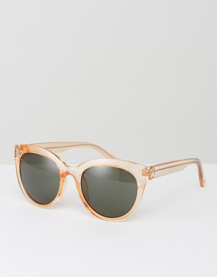Kurt Geiger Round Sunglasses In Crystal Pink - Cream