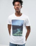 Selected Homme Indigo T-shirt With Print - White