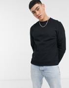 Asos Design Organic Sweatshirt In Black