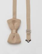 7x Knitted Bow Tie - Beige