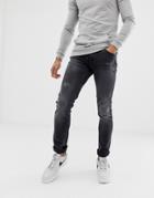 Blend Straight Leg Jeans In Gray Wash - Gray