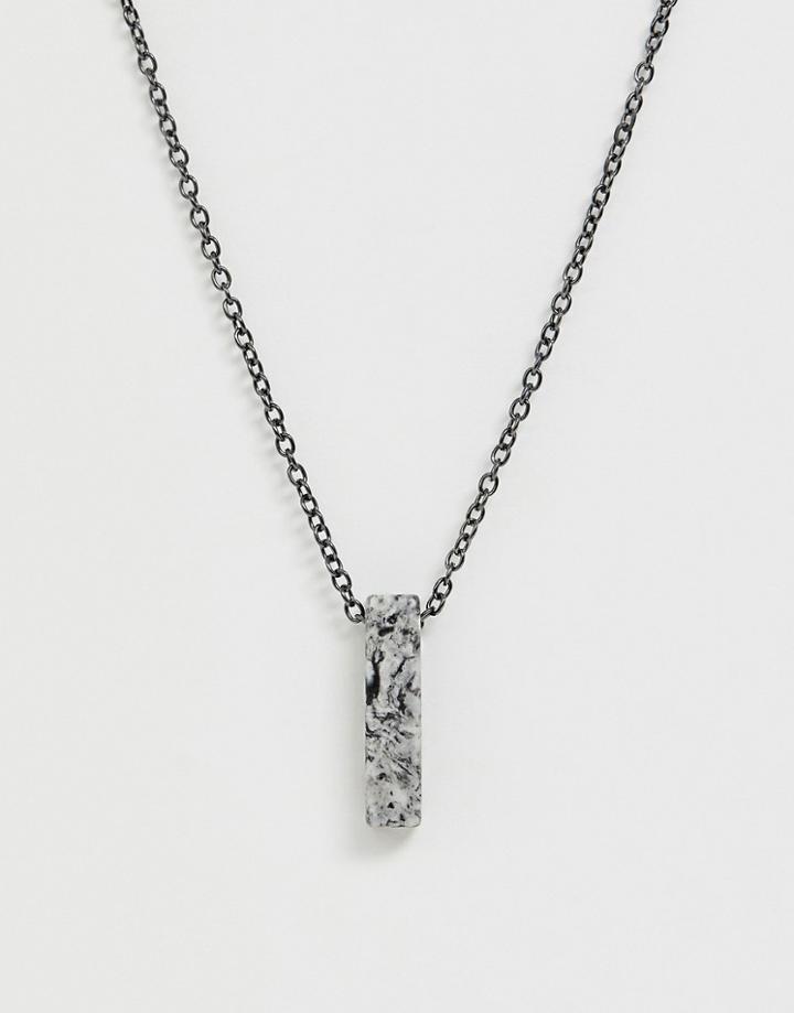 Icon Brand Pendant Necklace-silver