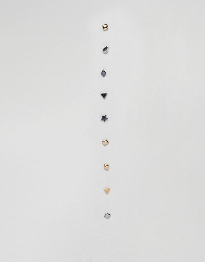 Asos Multi Stud Earrings Pack - Multi