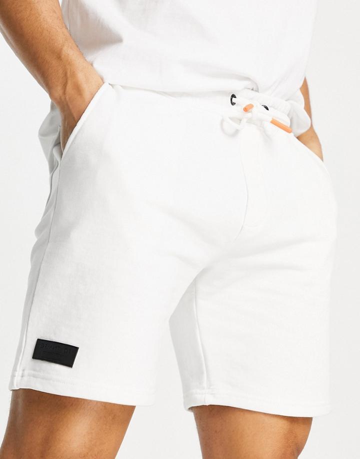 Bershka Jersey Shorts In White