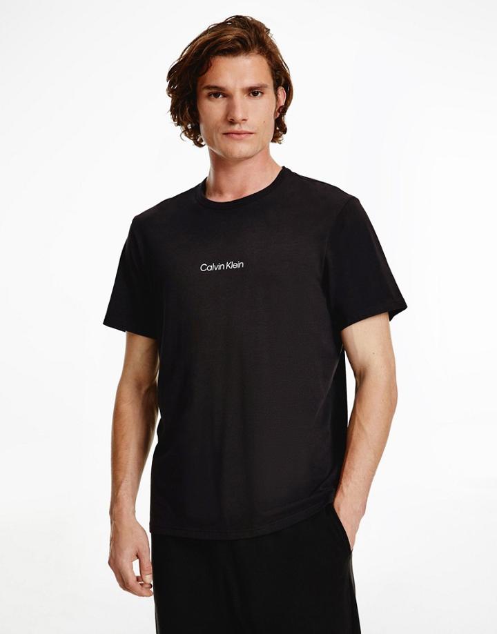 Calvin Klein Logo Loungewear T-shirt In Black