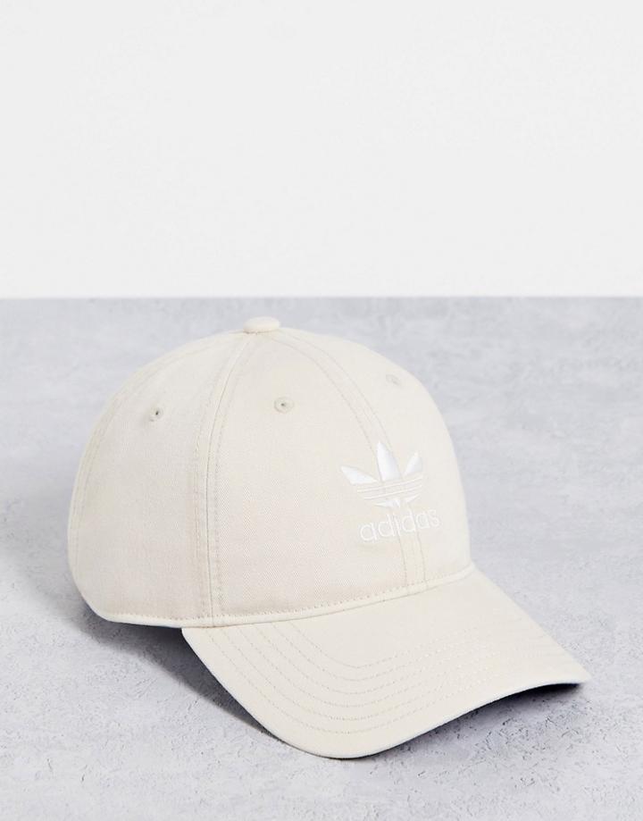 Adidas Originals Adicolor Trefoil Cap In Wonder White
