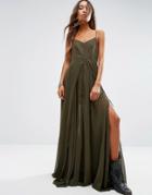 Religion Plain Maxi Dress - Green