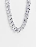 Ego Chunky Flat Chain Necklace In Silver