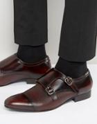 Kg Kurt Geiger Cozier Leather Monk Shoes - Red