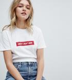 Adolescent Clothing Valentines T-shirt With Don't Text Him Print - White