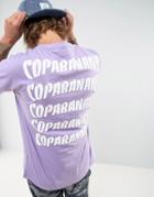 Asos Oversized T-shirt With Banana Front And Back Print - Purple