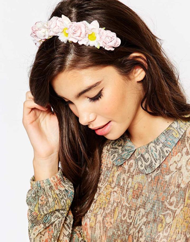 Asos Vintage Rose & Daisy Headband - Multi