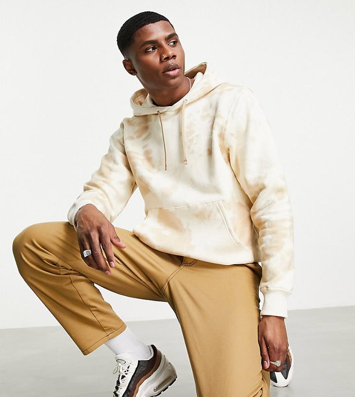 Berghaus Heritage Small Logo Tie Dye Hoodie In Beige Exclusive At Asos-brown