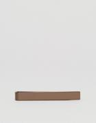 Asos Tie Bar In Chocolate - Brown
