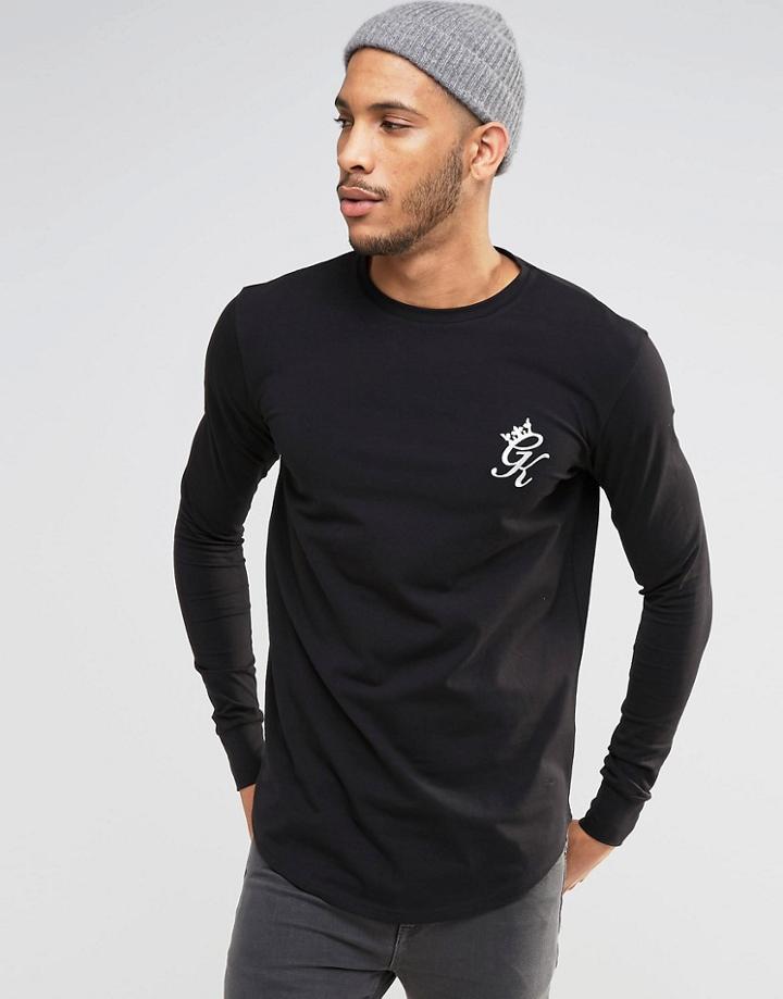 Gym King Noir Long Sleeve T-shirt - Black