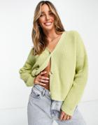 Whistles Lightweight Cardigan In Lime Green