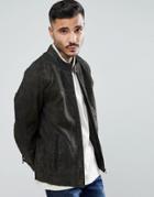 Goosecraft Austin Distressed Leather Jacket In Gray - Brown