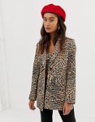 Sacred Hawk Blazer In Leopard Print Two-piece-stone