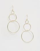 French Connection Interlinked Hoop Earrings-gold