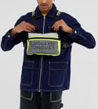 Crooked Tongues Unisex Chest Bag In Black And Fluorescent