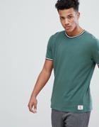 Abercrombie & Fitch Varsity Tipped Ringer T-shirt In Green - Green
