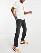 Wrangler Greensboro Straight Jeans In Washed Black