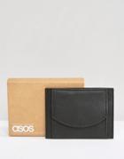 Asos Leather Card Holder With Coin Pocket - Black